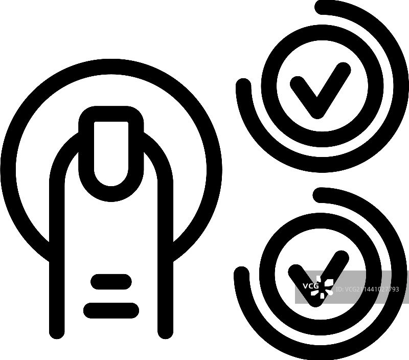 手指触摸图标轮廓数字个人图片素材