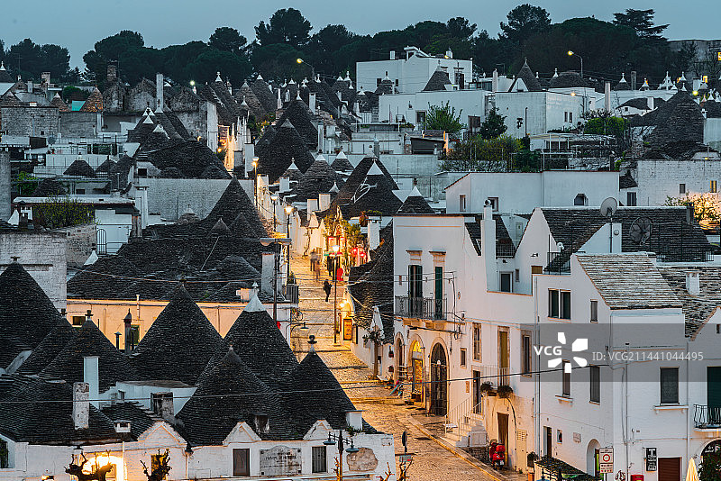 意大利阿尔贝罗贝洛古城传统特鲁利房屋图片素材