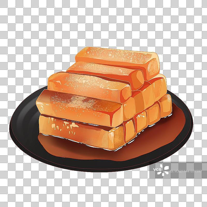 重庆美食红糖糍粑插画元素图片素材