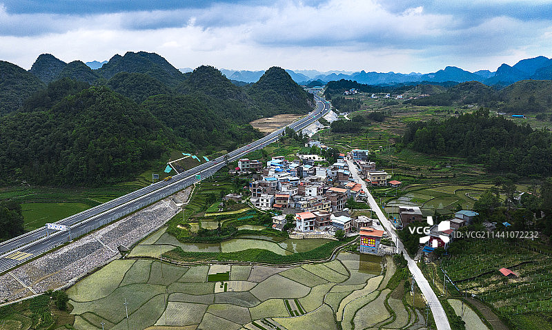 广西平天高速公路（在建）图片素材