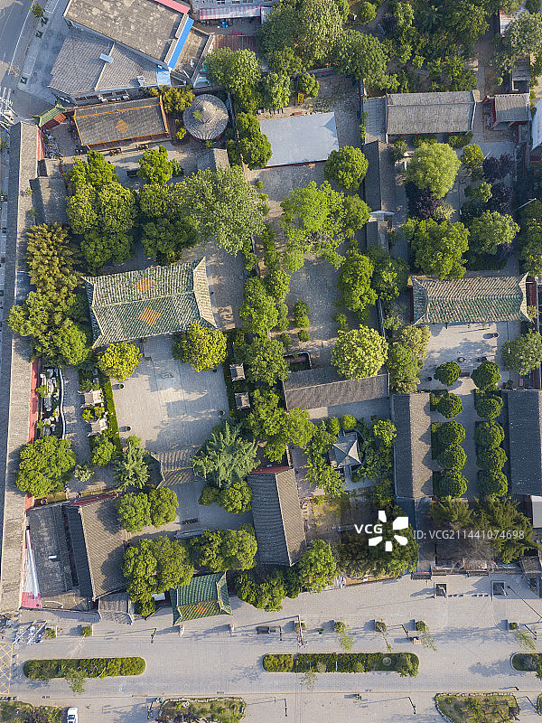 航拍开封市朱仙镇岳飞庙图片素材