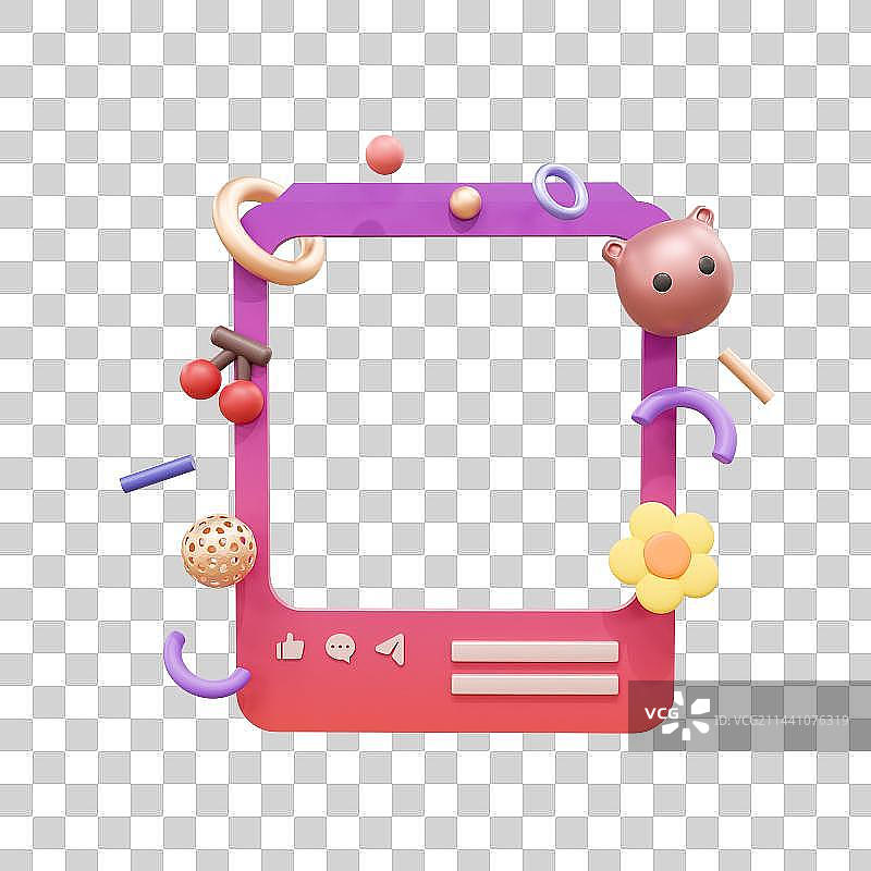 卡通立体相框图片素材