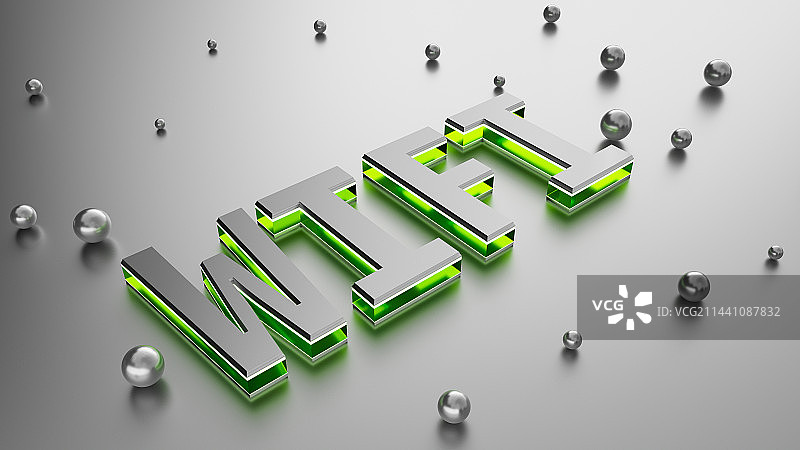 WIFI无线网络三维文字渲染图片素材