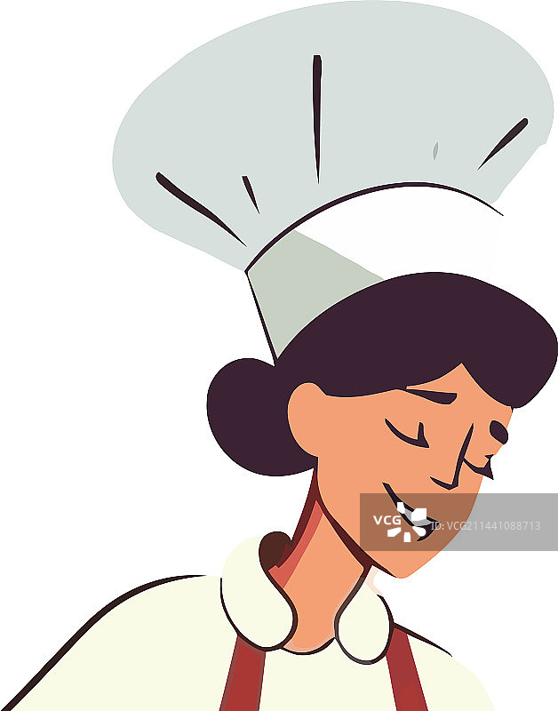 微笑的快乐厨师在烹饪图片素材