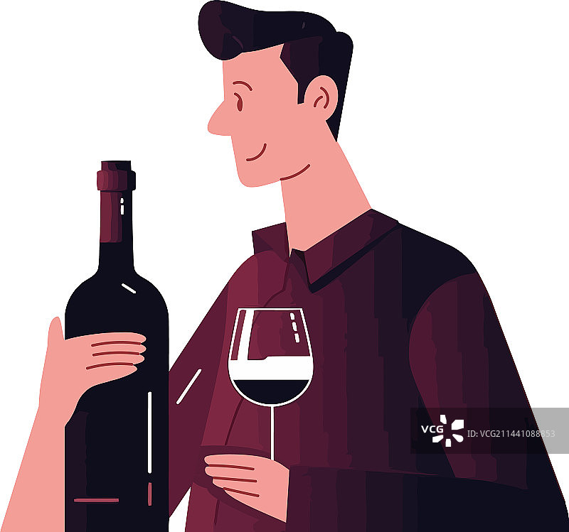 男人举起酒杯庆祝图片素材