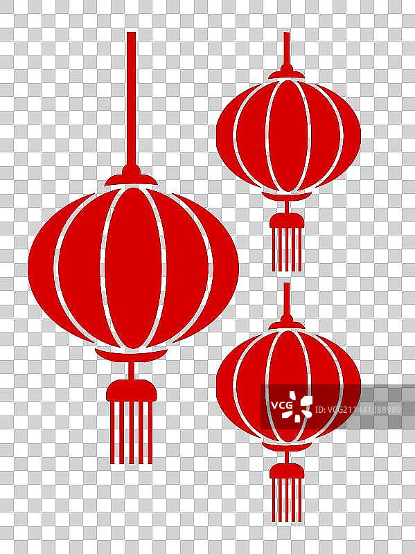 中式灯笼剪影图片素材