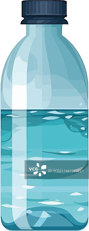 装有纯净水的透明塑料瓶图片素材