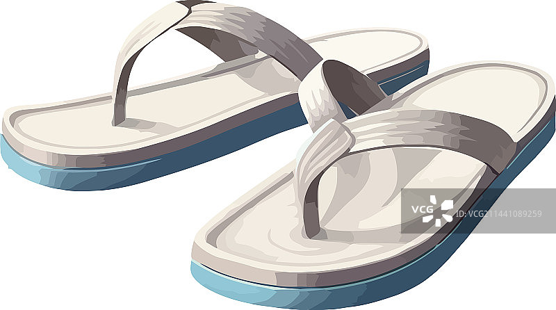 舒适的蓝色凉鞋图片素材