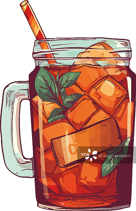 新鲜莫吉托鸡尾酒图片素材
