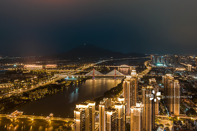 中国福建漳州城市夜景图片素材