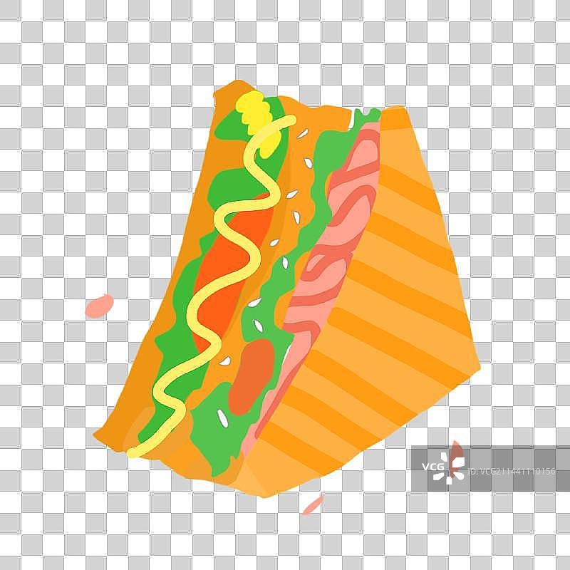 三明治插画图片素材