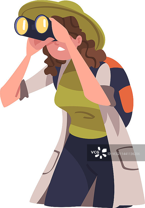 参与本地旅游的年轻女人图片素材