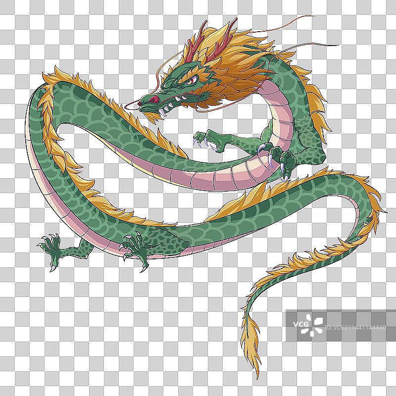 中国传统中国龙和东方神龙端午节元素图片素材