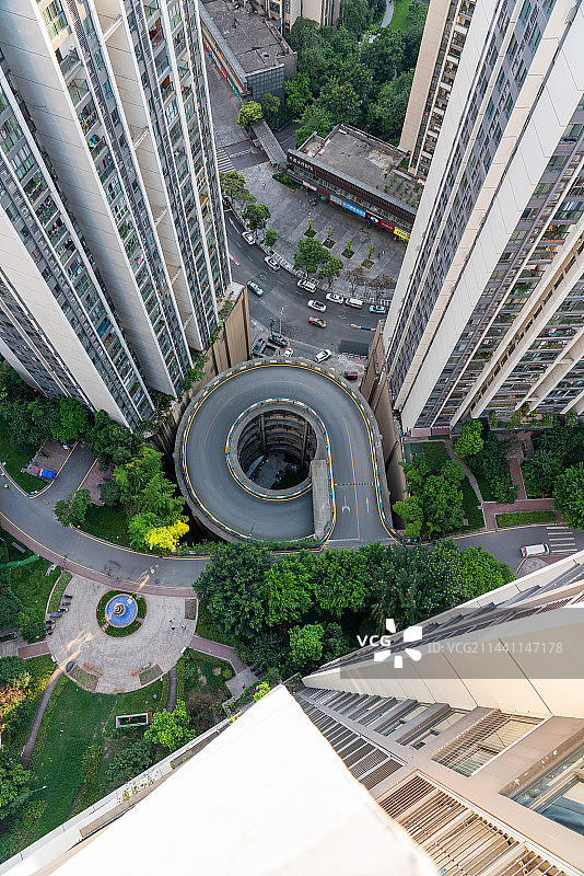 重庆旋转车库俯视图图片素材