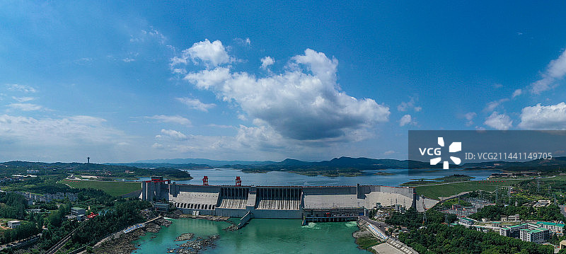 航拍丹江口水库大坝20230530图片素材