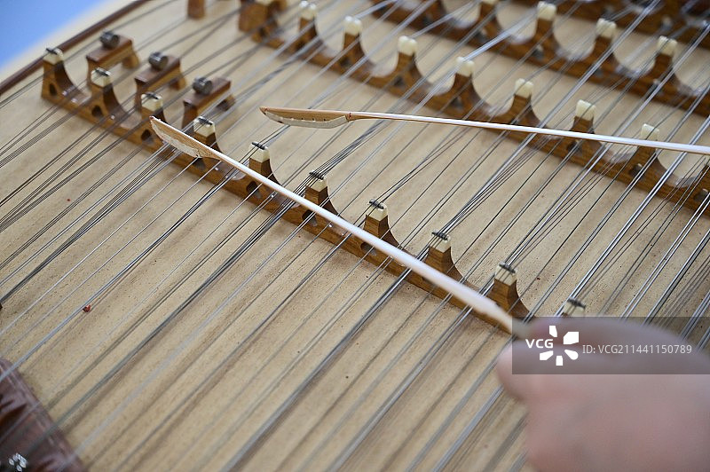 中国传统打击乐器扬琴图片素材