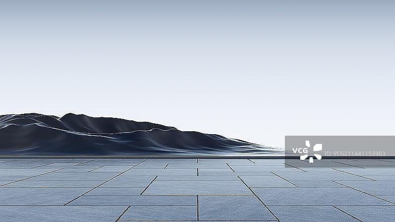 晴空下的岩石风景图片素材