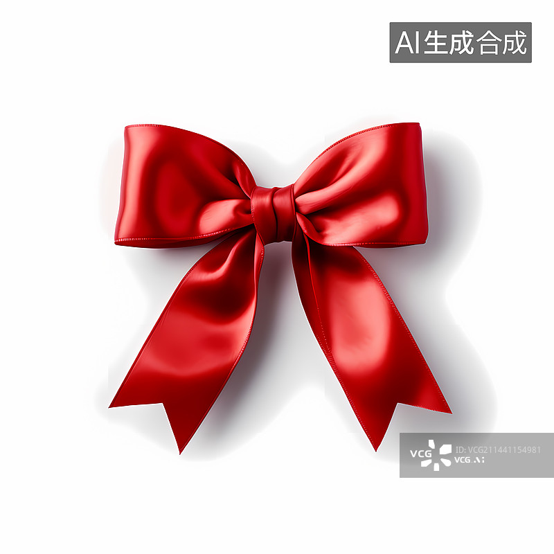 【AI数字艺术】红色蝴蝶结图片素材