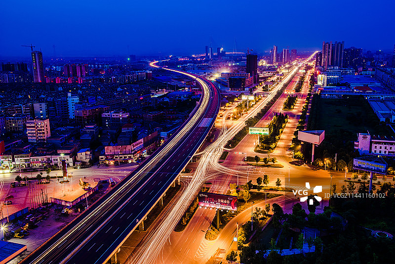黄石市迎宾大道夜景图片素材