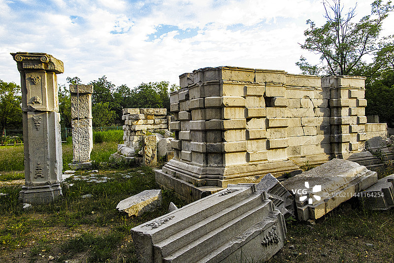 中国北京圆明园遗址公园西洋楼遗址，断壁残垣，谐奇趣、大水法、方外观、海晏堂图片素材