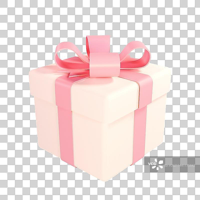 3D粉色礼盒元素图片素材