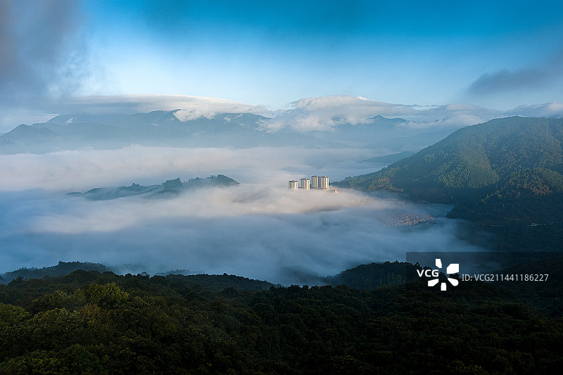 厦门十里蓝山云海风光图片素材