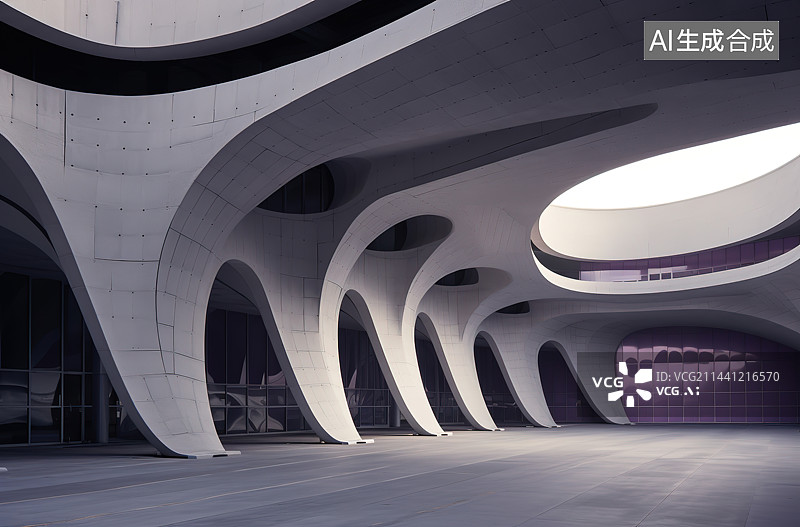 【AI数字艺术】现代城市建筑空间图片素材