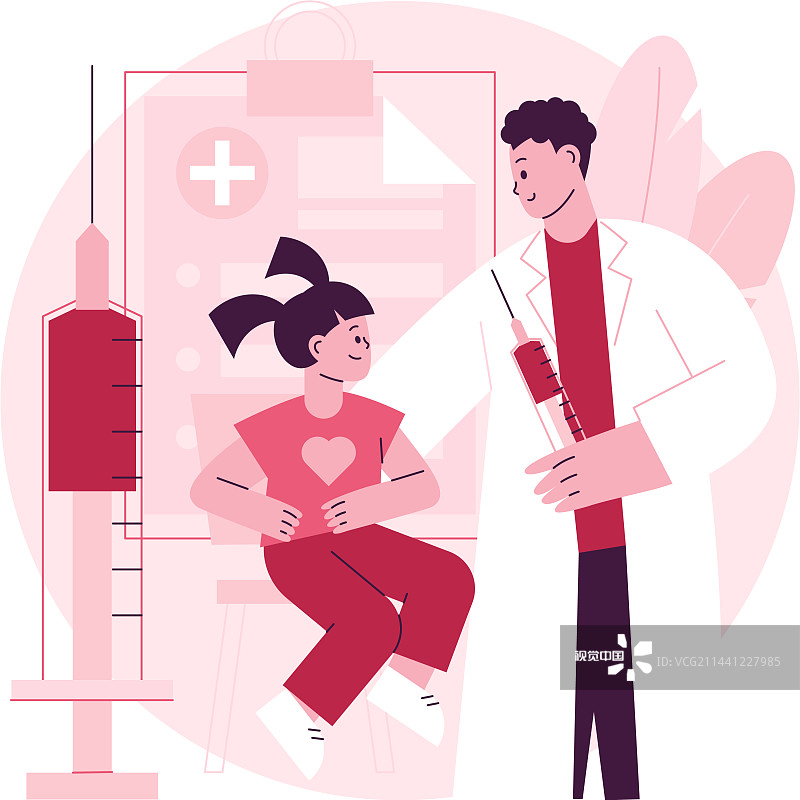 青少年疫苗接种抽象概念图片素材