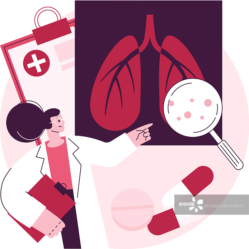 下呼吸道感染抽象概念图片素材