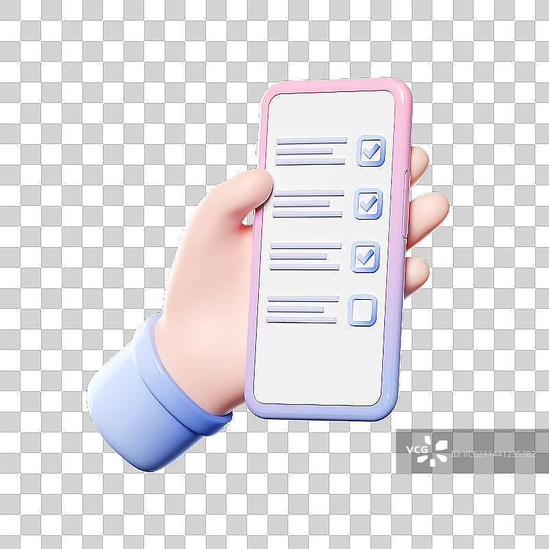3D拿着手机的手免抠元素图片素材