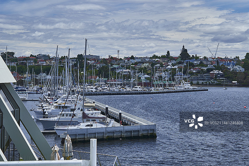 澳大利亚霍巴特港口帆船图片素材