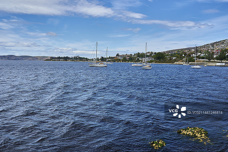 澳大利亚霍巴特港口帆船图片素材