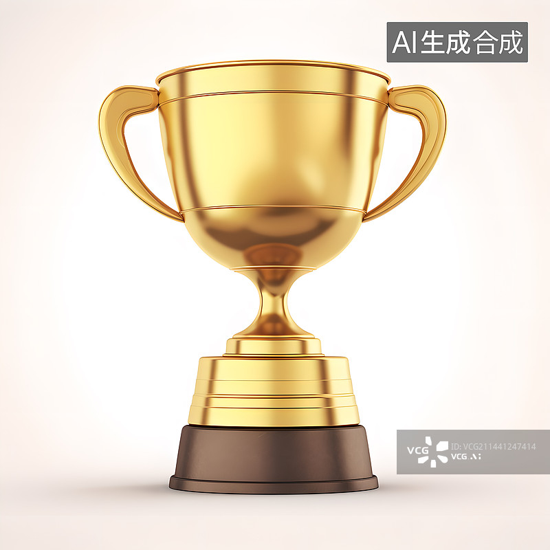 【AI数字艺术】金色奖杯图片素材