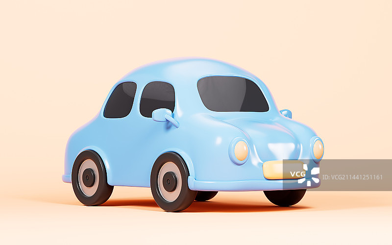 卡通汽车模型3D渲染图片素材