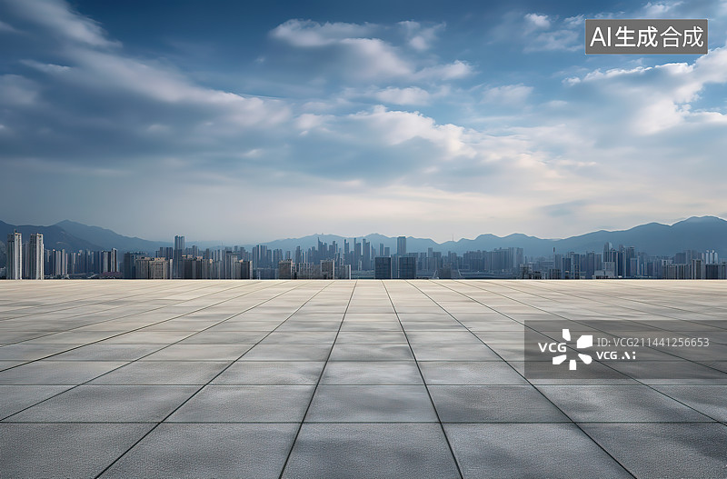 【AI数字艺术】城市风光道路平台图片素材