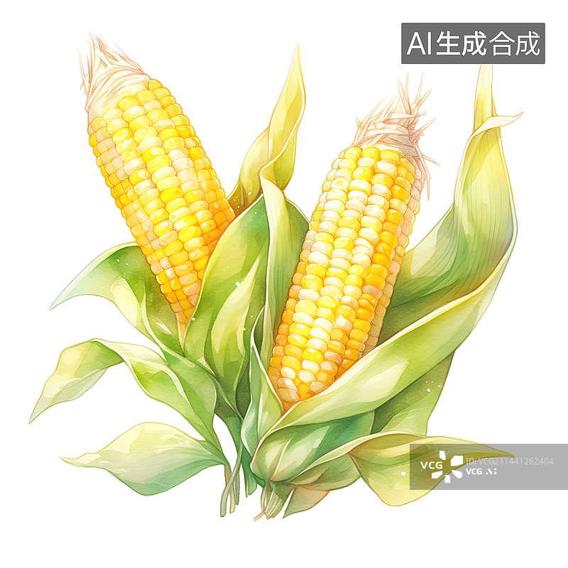 【AI数字艺术】玉米插画图片素材