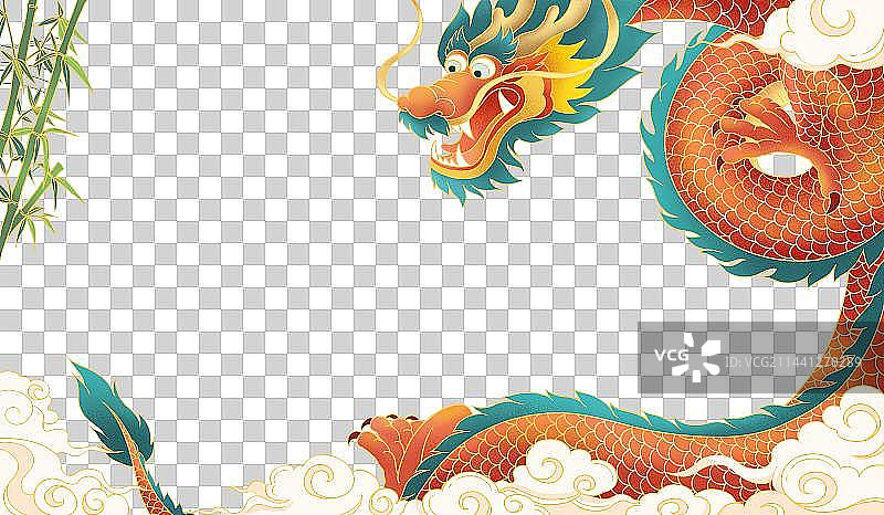 中国传统中国龙舟端午节插画元素图片素材