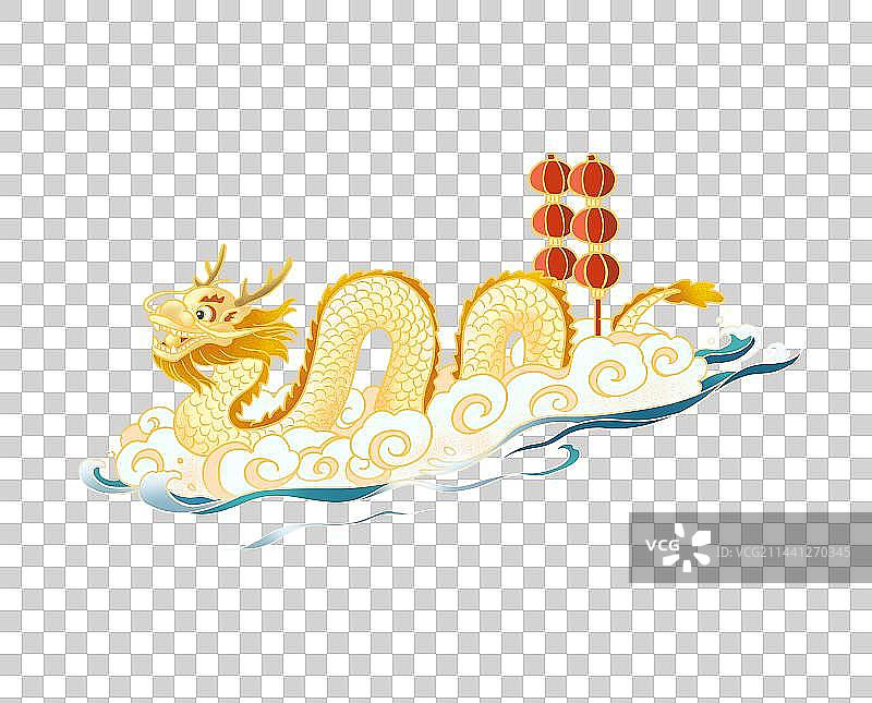 中国传统中国龙舟端午节插画元素图片素材