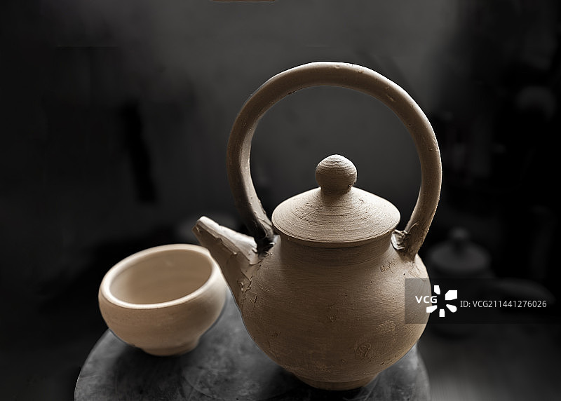 手工茶壶图片素材
