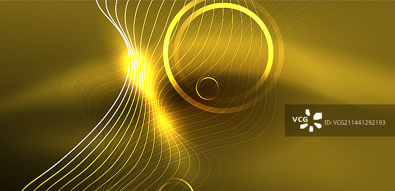 霓虹线条和波浪抽象的背景技术图片素材