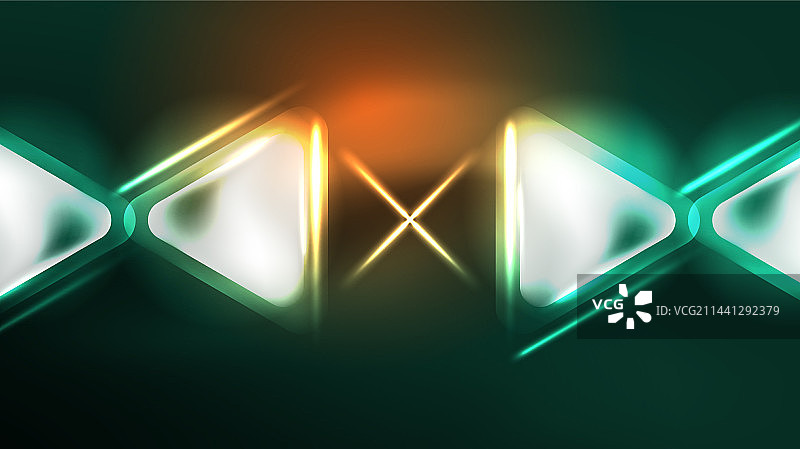 数字霓虹灯抽象背景三角形和图片素材