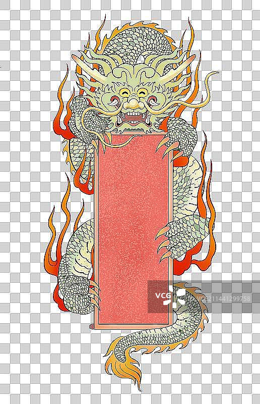 龙挂卷轴图片素材