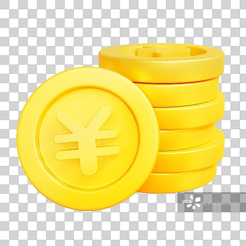 3D立体金币元素图片素材