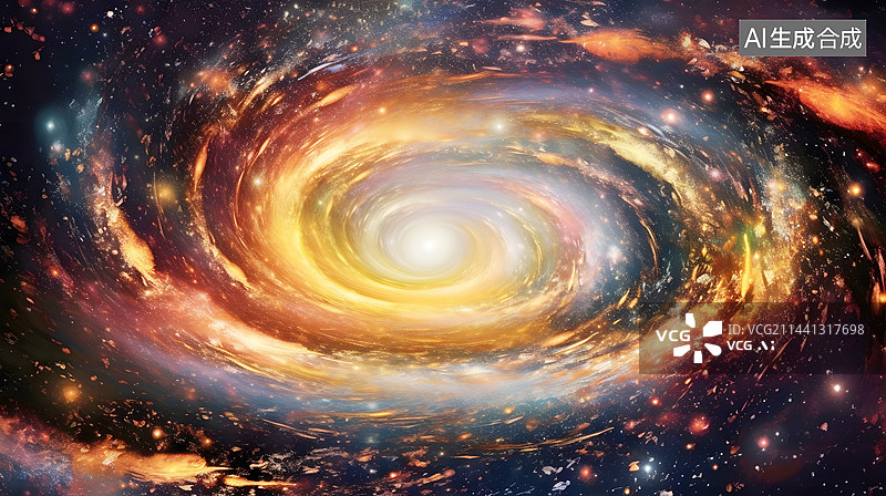 【AI数字艺术】AIGC:多彩的星云 外太空 抽象漩涡无限探索图片素材