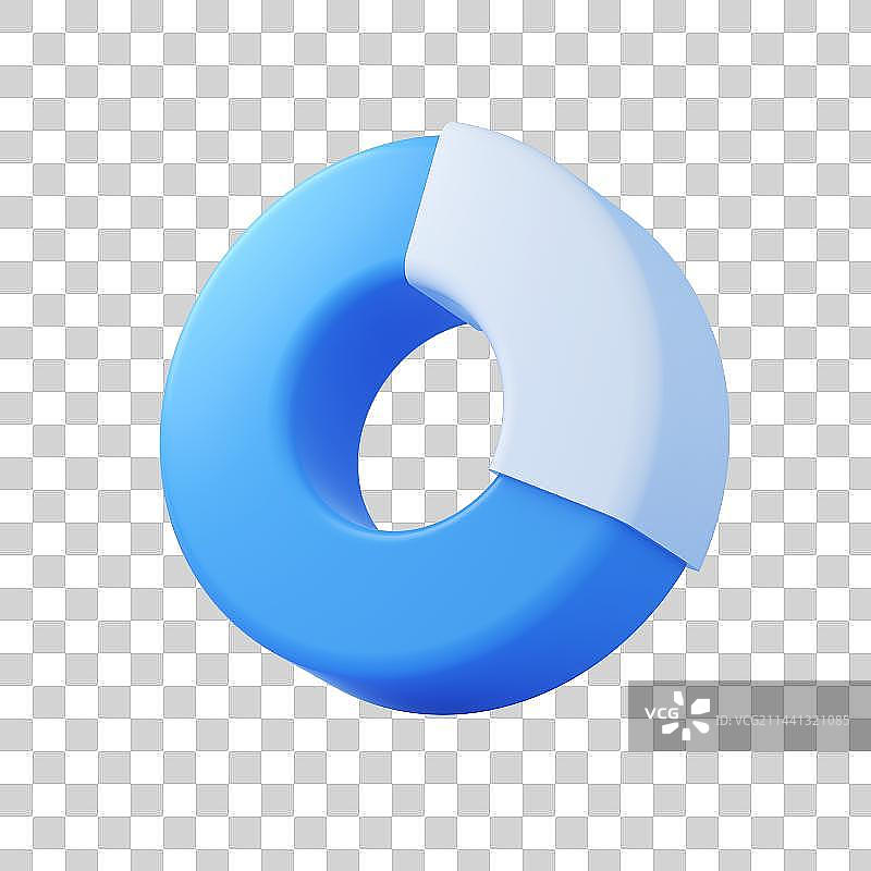 蓝色的科技感数据百分比3d图标图片素材