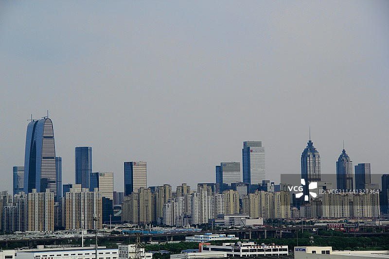 航拍现代城市风光图片素材