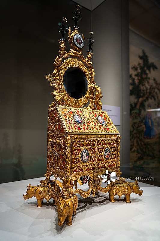 犀牛驼梳妆镜文物香港故宫博物馆馆藏图片素材