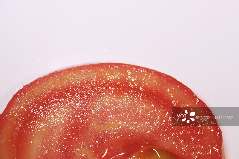 西红柿片的特写镜头图片素材