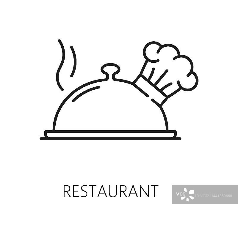 餐厅美食服务罩与厨师帽图片素材