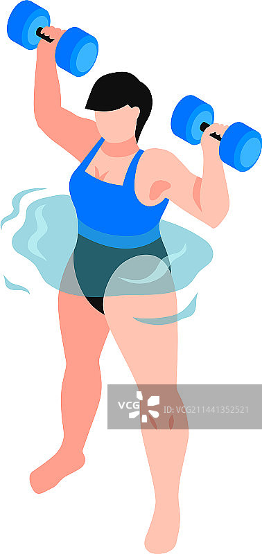 水中健身运动构图图片素材